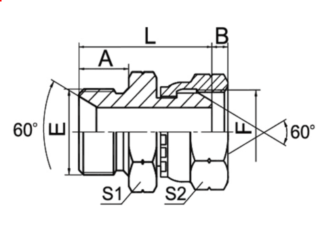 Adaptador Macho-Fêmea BSP 60º