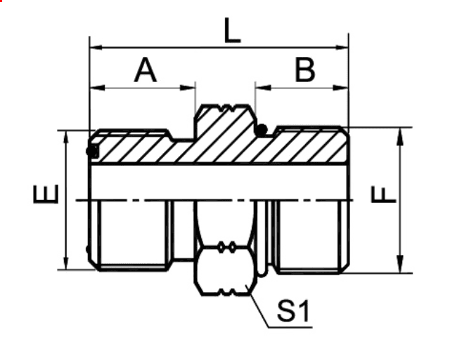 Adaptador Macho ORFS-UNF