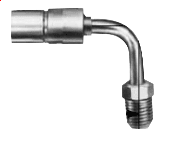 Curva 90º Macho Giratório para Mangueira Teflon (PTFE) SAE 100R14